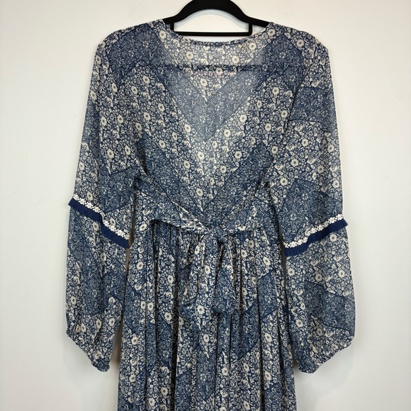 California Moonrise Boho Floral Maxi Dress | Free-Flowing Wildflower Aesthetic - Picture 6 of 15